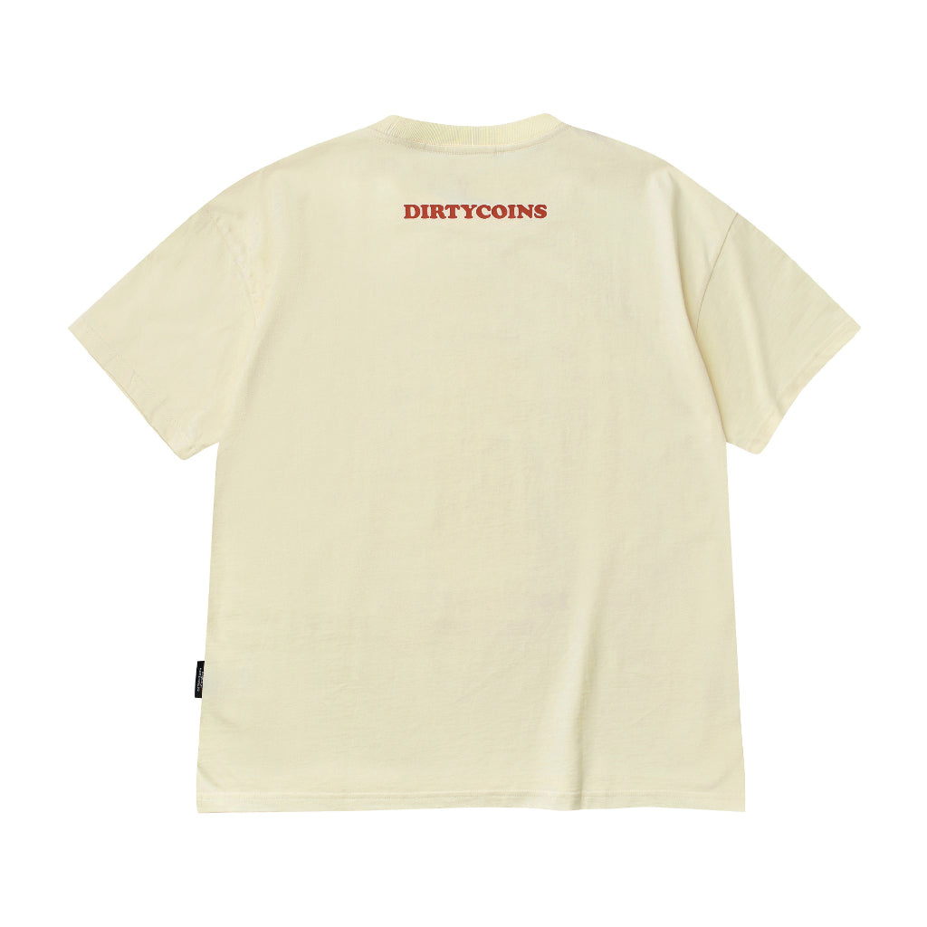 DirtyCoins Hamburger T-shirt - Cream