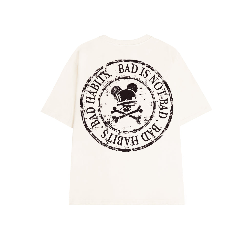 Áo Thun Unisex Bad Habits- Cream Renaissance Stamp Tee- Local Brand Chính Hãng