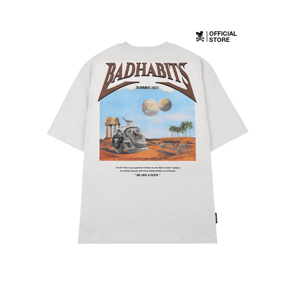 Áo Thun Unisex Bad Habits- Sand B-Rock Desert - Local Brand Chính Hãng