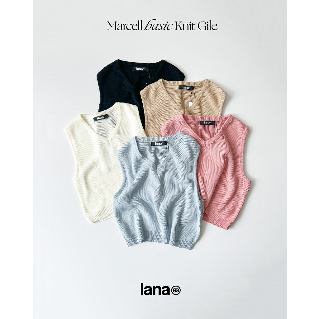 Women's Gile Sweater Cable Knit V Mixing | 2624 | Lana Official