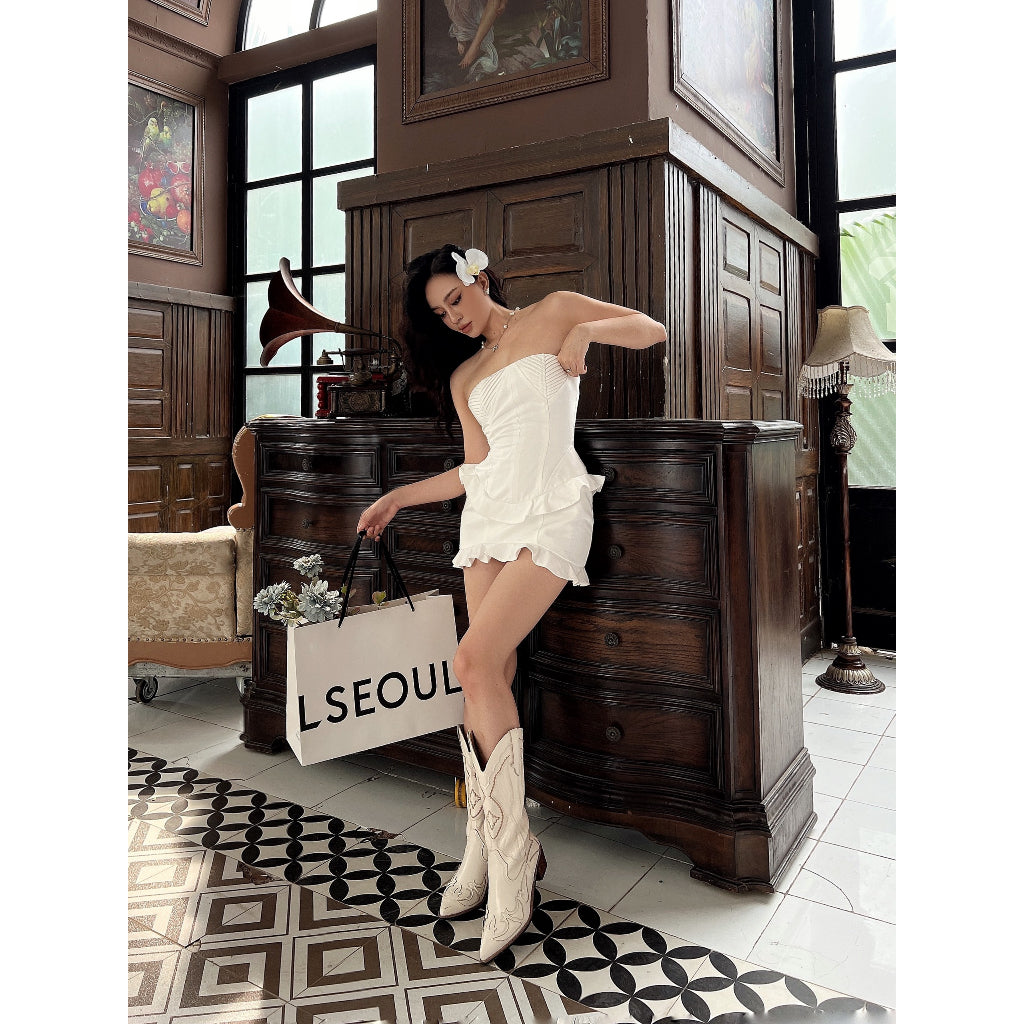 Denim Aurora Dress LSEOUL V23051541 Sexy Feminine Dress 