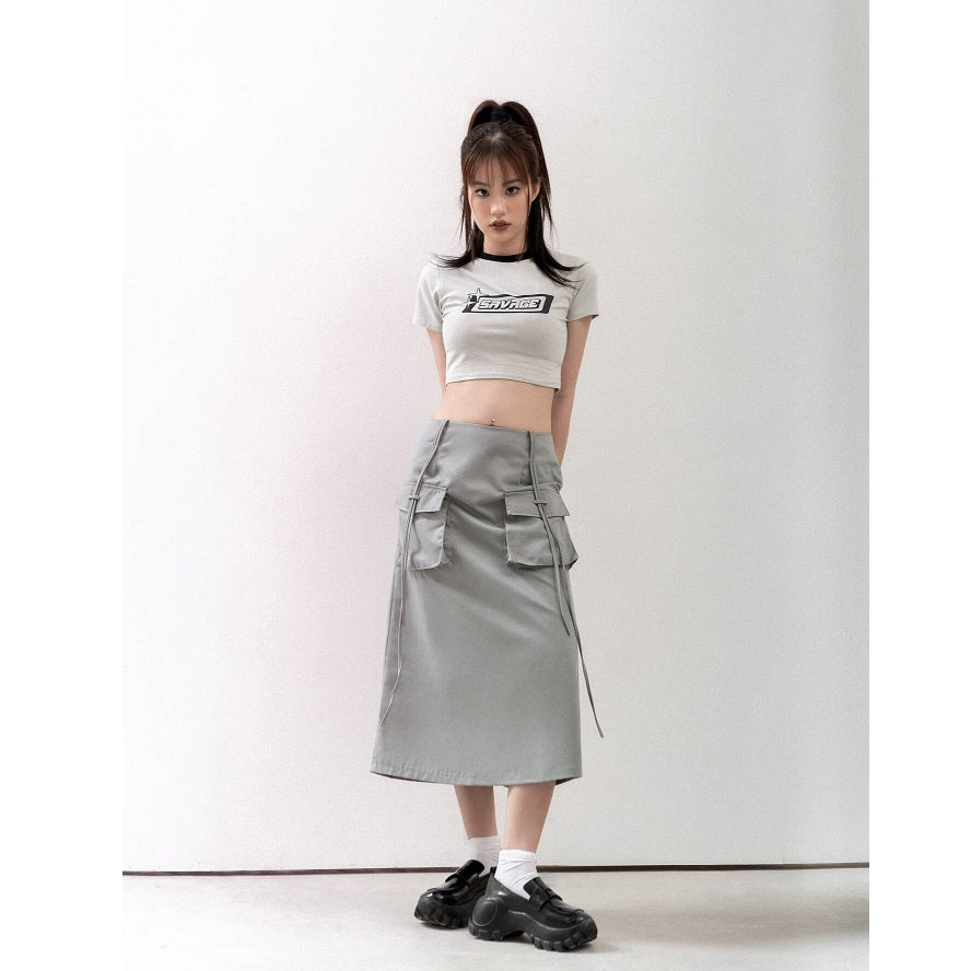 Long skirt with slit pockets | MADI SKIRT - CLÉLIE 