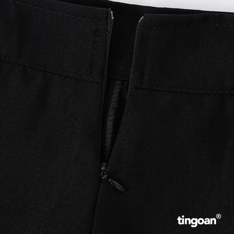 TINGOAN® - NORTHIE SKORTS/ BL VER2 black elastic waist 2-layer flared skirt pants latest version late June 2023