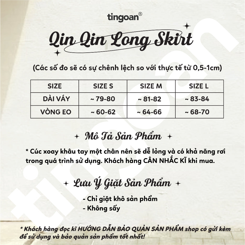 TINGOAN® - Chân váy dài cạp cao xám xếp ly trước QIN QIN LONG SKIRT/GR