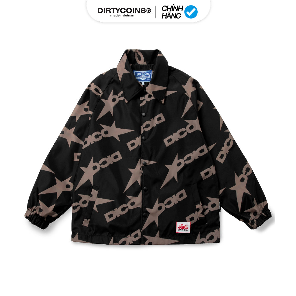 Dico Star Pattern Coach Jacket - Black