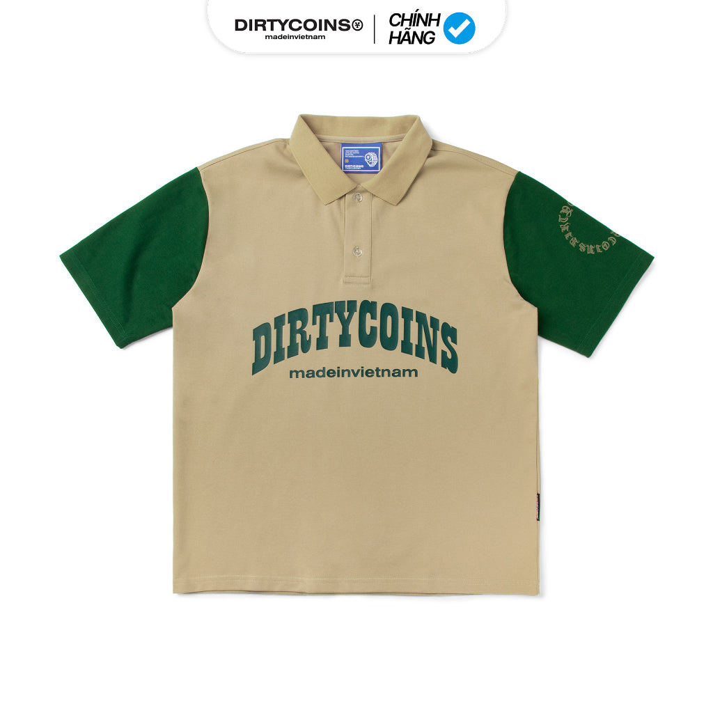 DirtyCoins University Polo T-Shirt - Brown/Green