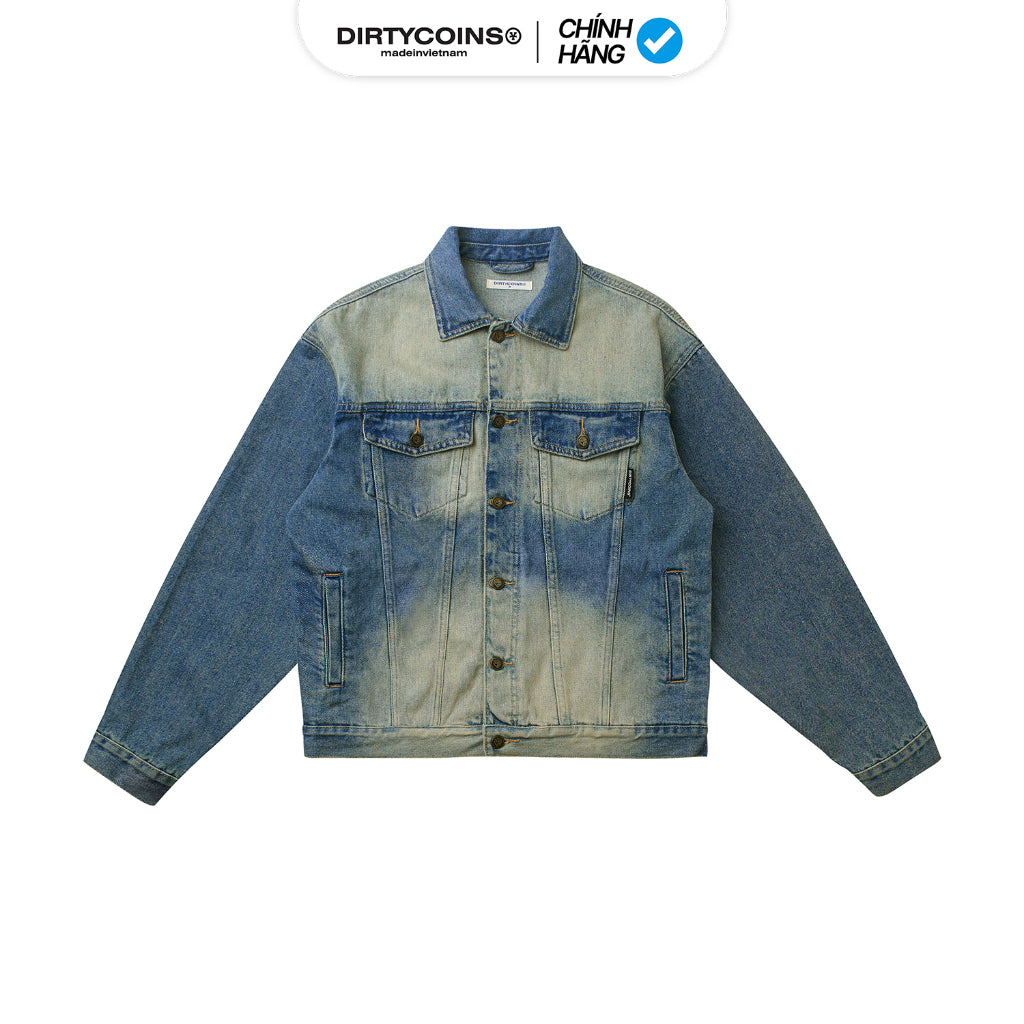 DirtyCoins Logo Denim Jacket - Blue Wash