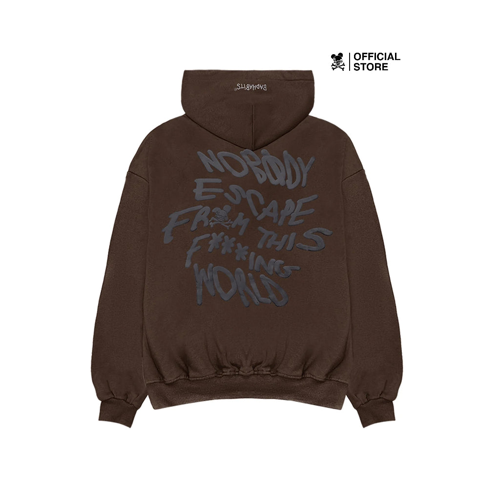 Áo Khoác Nam Nữ Bad Habits NOBODY HOODIE MOCA- Local Brand Chính Hãng