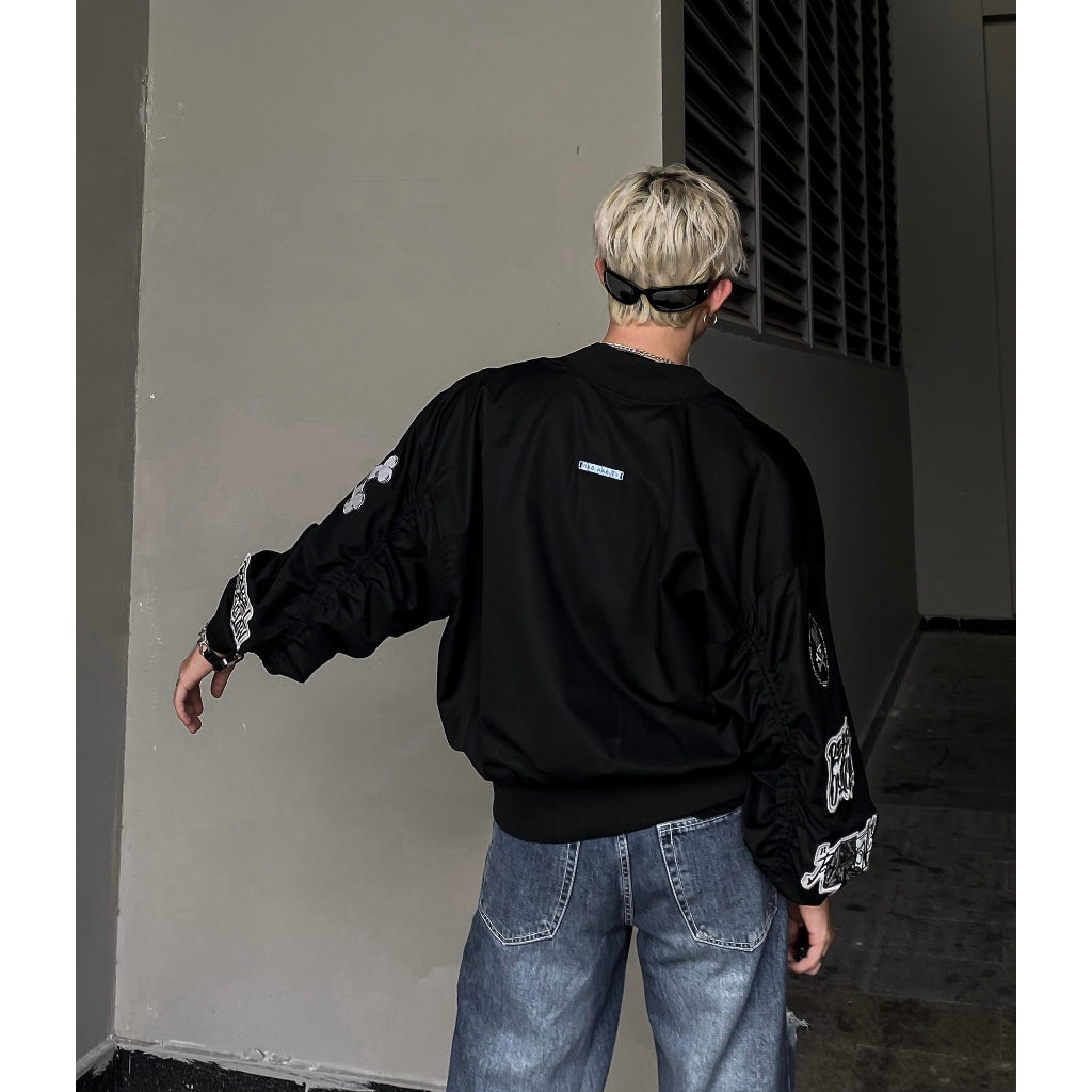 Áo Khoác Nam Nữ Bad Habits BAD D.N.A BOMBER JACKET - LOCAL BRAND CHÍNH HÃNG