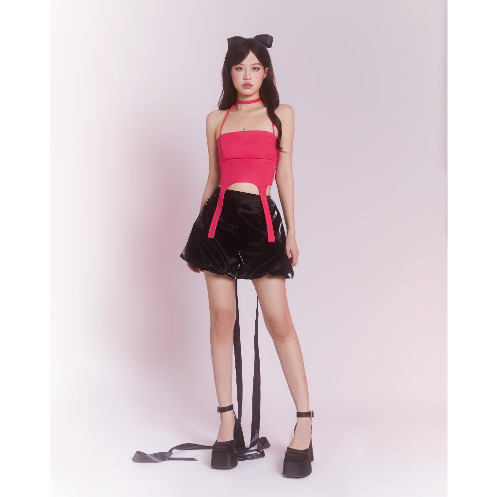 2-strap crop top with halter neck design | AUDREY TOP - CLÉLIE 