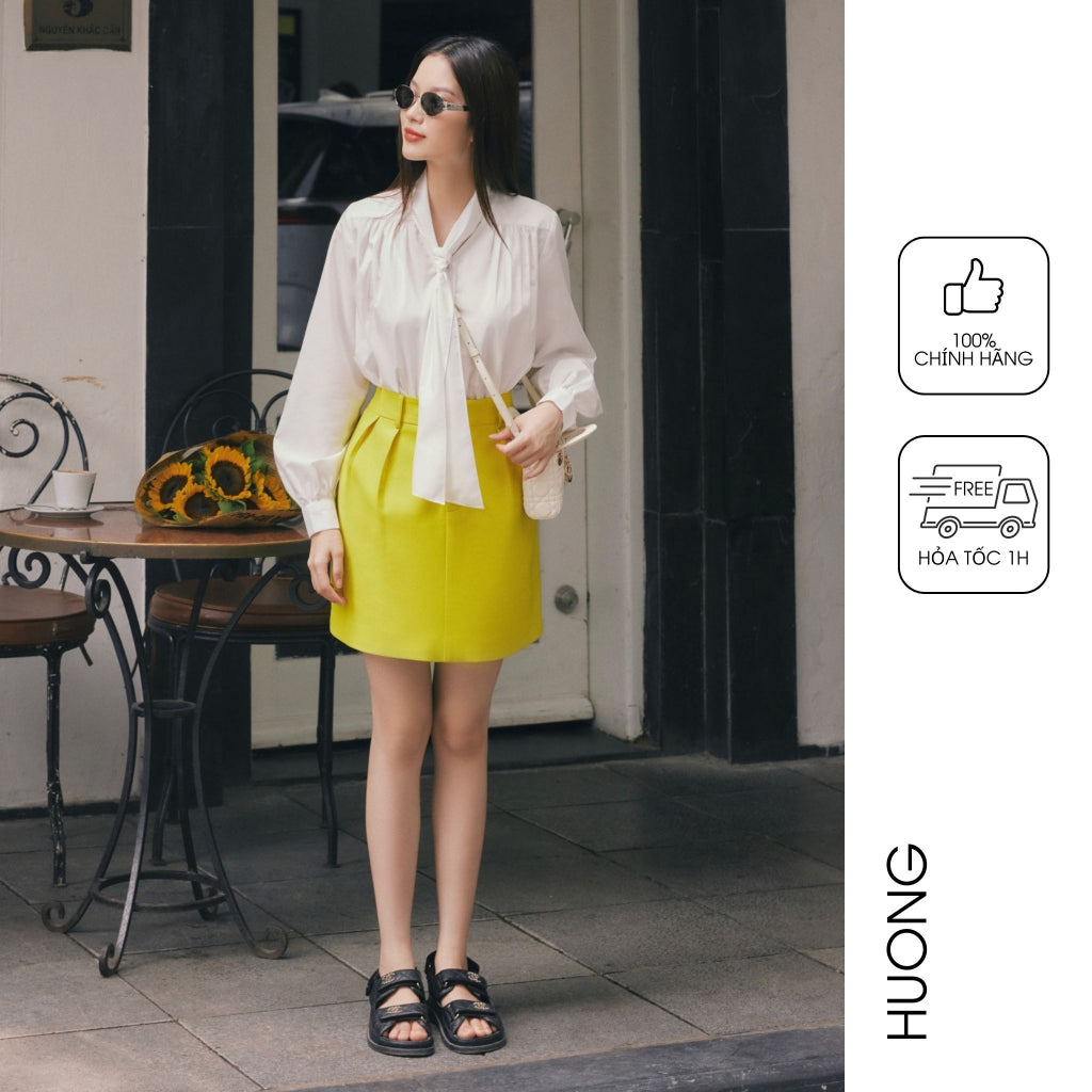 Chân váy mưa vàng chanh phồng hông HUONG BOUTIQUE BSZ09