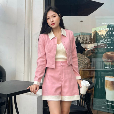 VIEN TRAN Buttoned Jacket with Sleeves and Collar V65B22T015