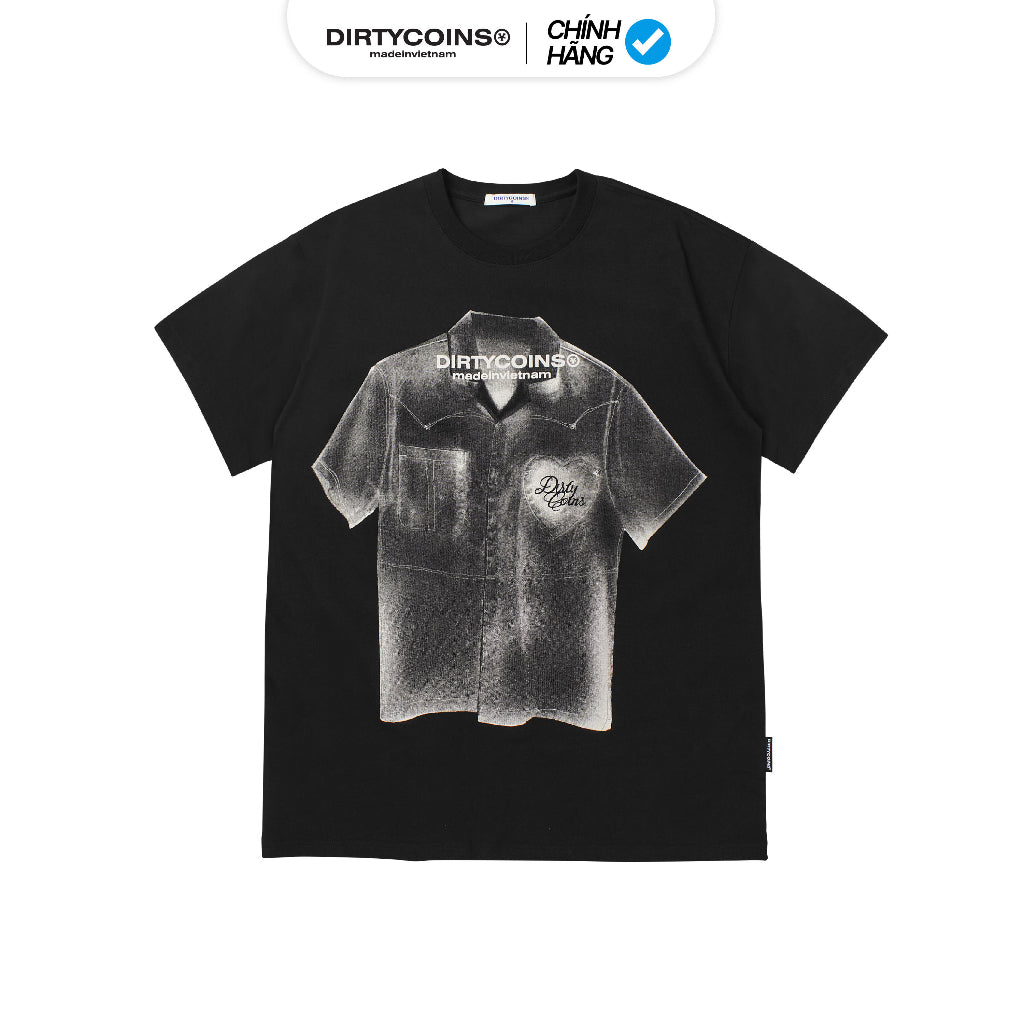 Áo Thun DirtyCoins Trompe L'oeil Relaxed T-shirt - Black