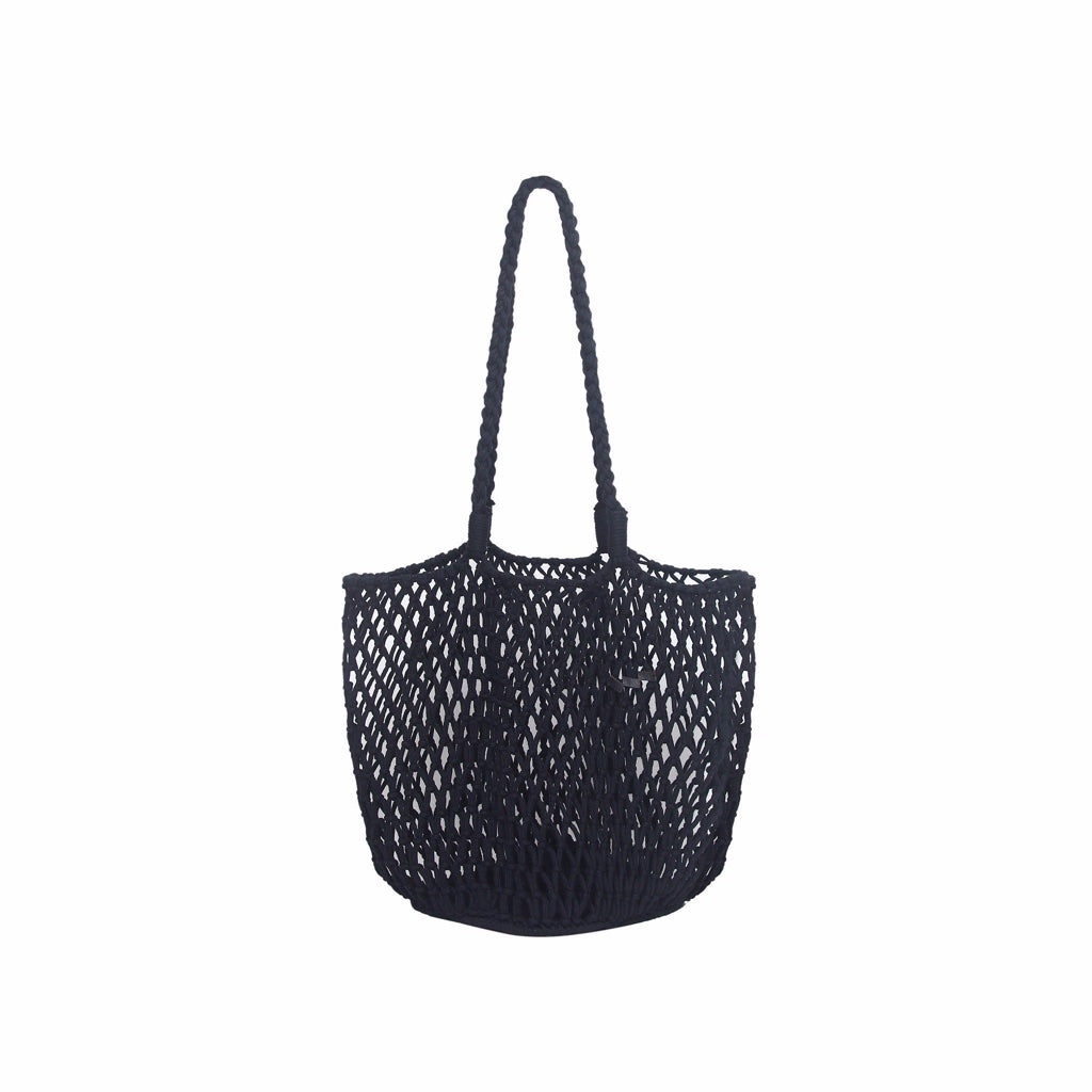 LIDER BOUJEE CROCHET NET TOTE BAG - White/Black