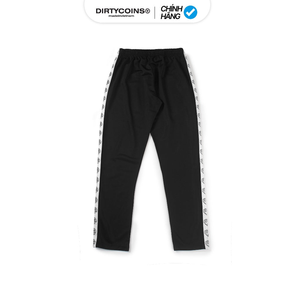 DirtyCoins Striped Track Pants - Black