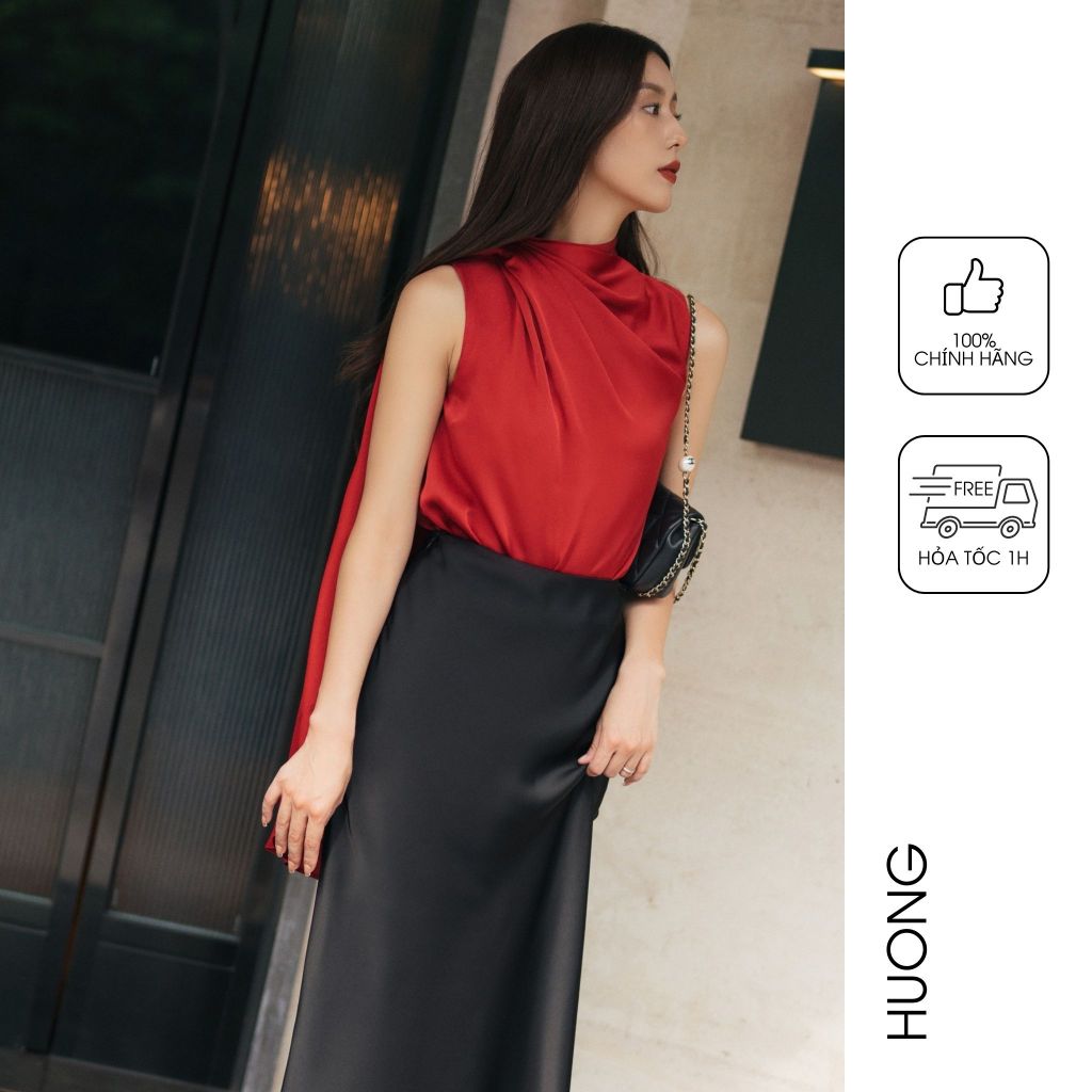 Áo sơ mi lụa Charlotte Top HUONG BOUTIQUE HBSM1111