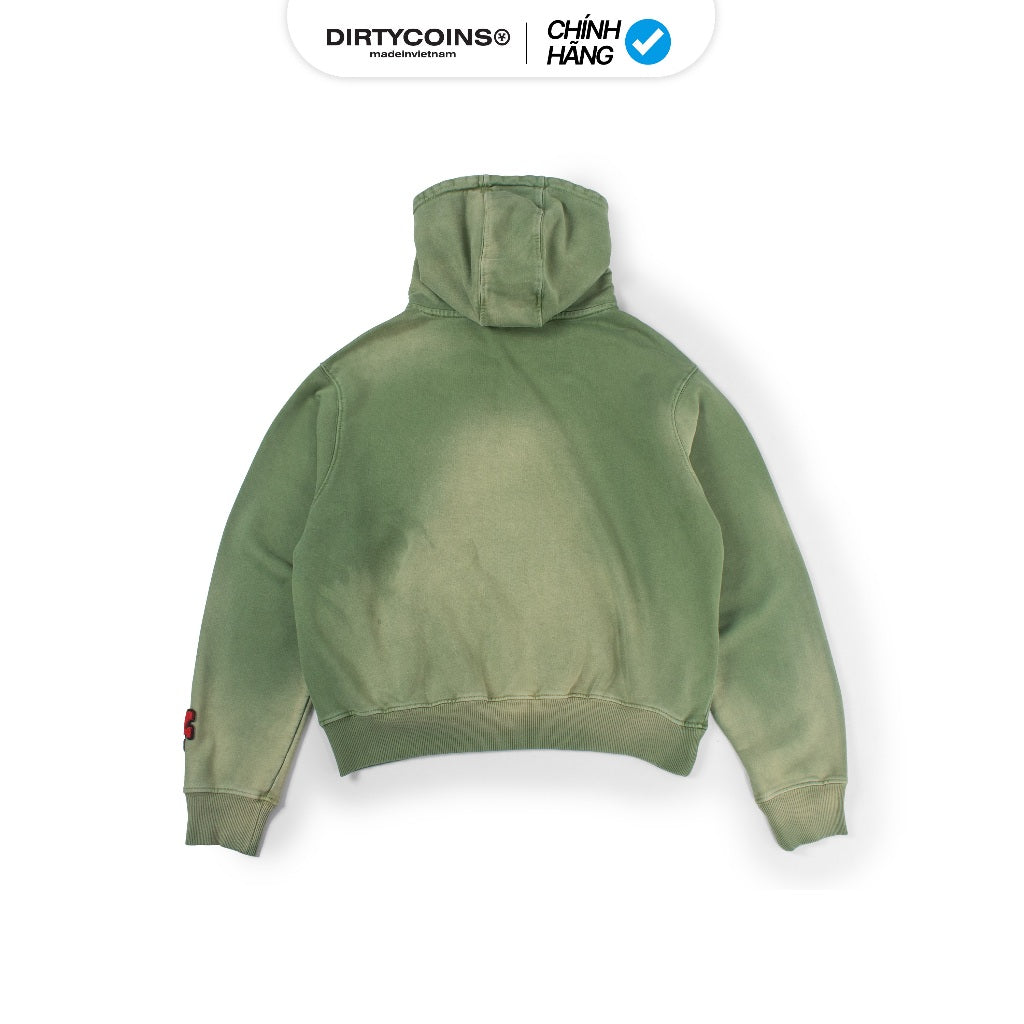 DirtyCoins Logo Washed Hoodie - Green