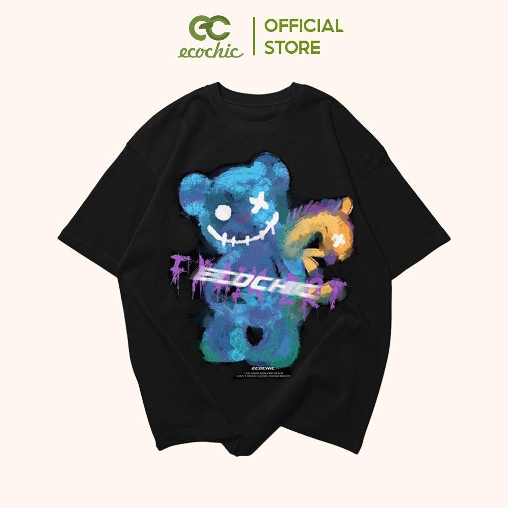 Áo Phông ECOCHIC AQUARELLE BEAR Tee Local Brand Chính Hãng Unisex Form Rộng Oversize Premium Cotton 100% F131