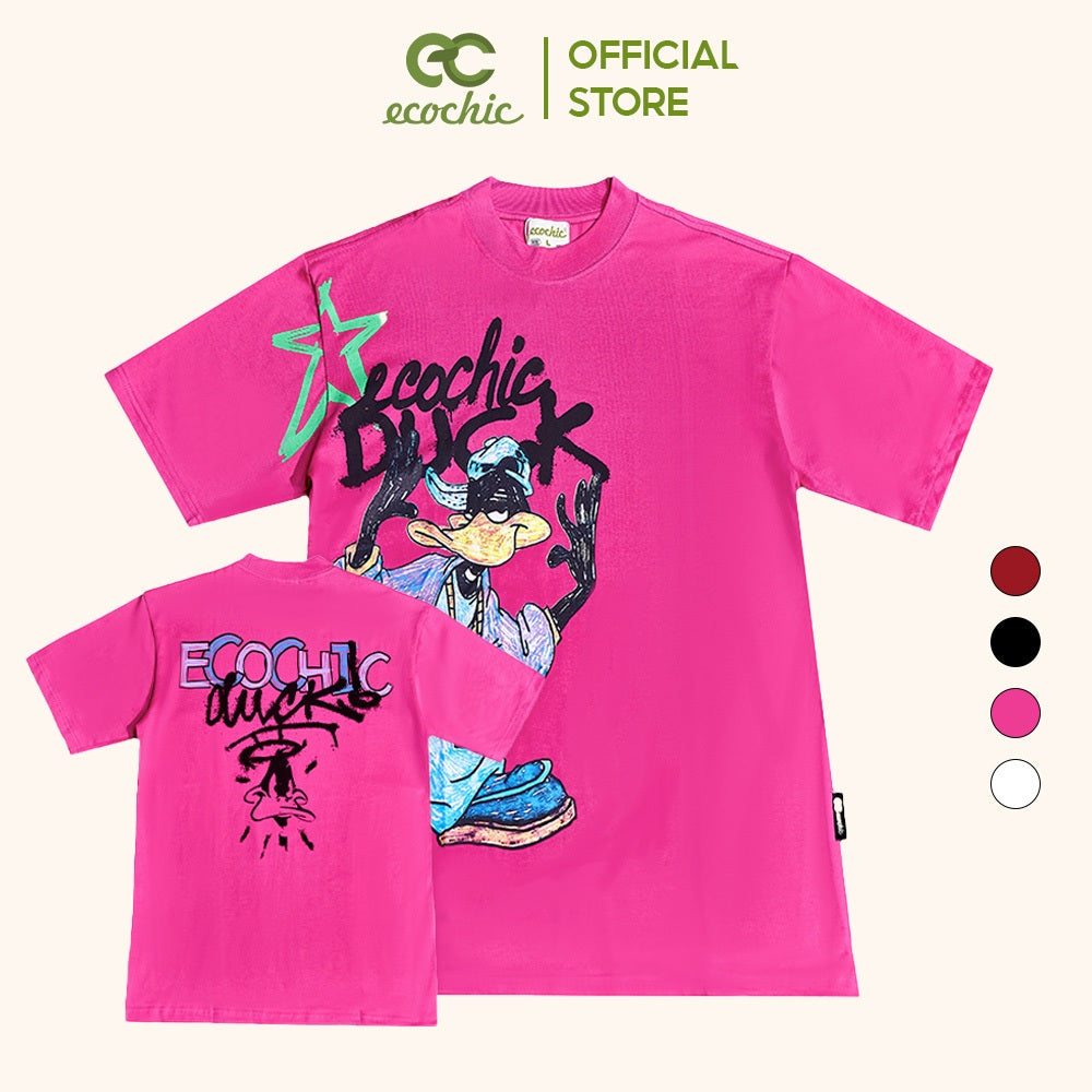 ECOCHIC DAFFY DUCK T-Shirt Tee Local Brand Genuine Unisex Loose Form Oversize Premium Cotton 100% D875 