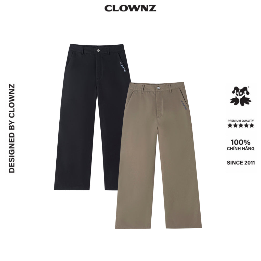 Quần dài ClownZ Kaki Straight Pants V2 ống đứng basic unisex nam nữ local brand