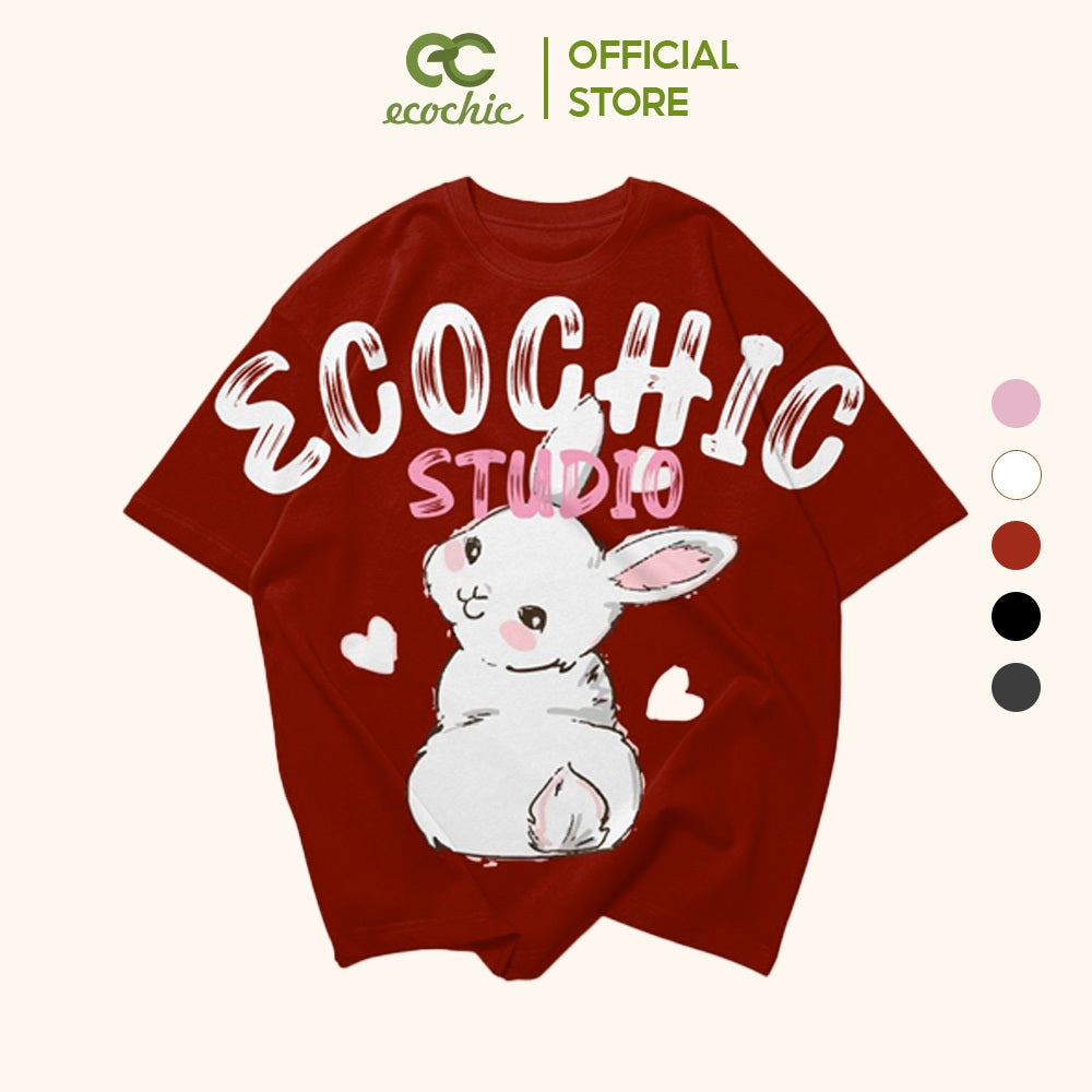 ECOCHIC PINKY RABBIT Tee Local Brand Authentic Unisex Oversize Premium Cotton 100% F184