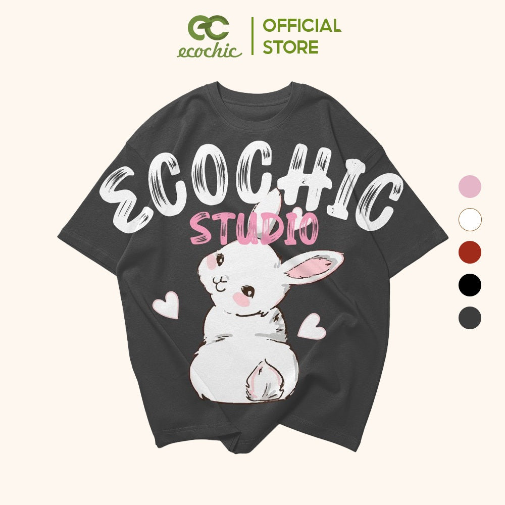 ECOCHIC PINKY RABBIT Tee Local Brand Authentic Unisex Oversize Premium Cotton 100% F184