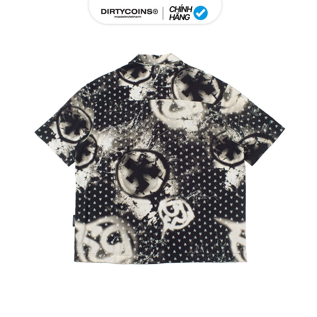 DirtyCoins Watercolor All Print Shirt - Black