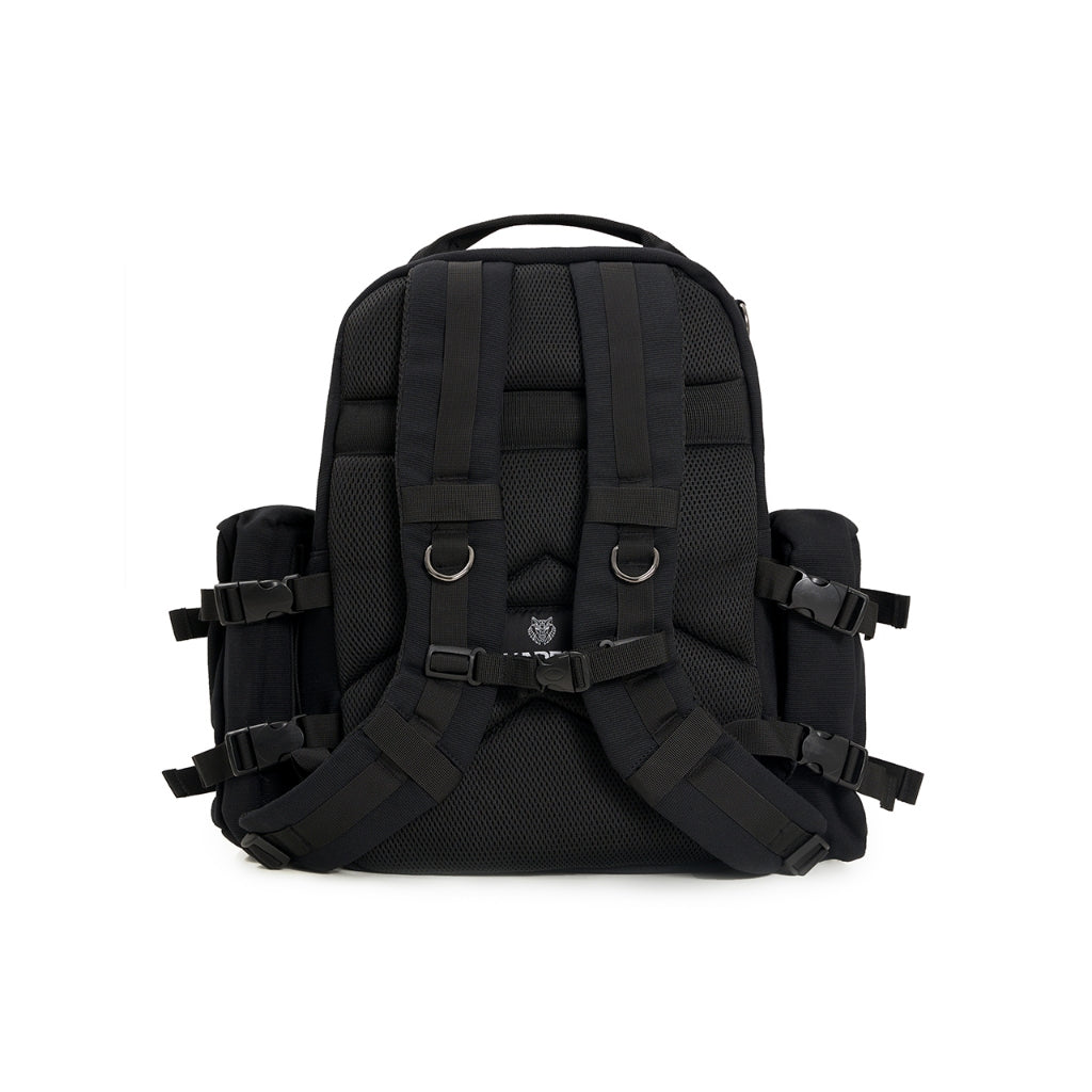 UNISEX NEOPRENE UTILITY BACKPACK BLACK CANVAS - GENUINE HADES BRAND