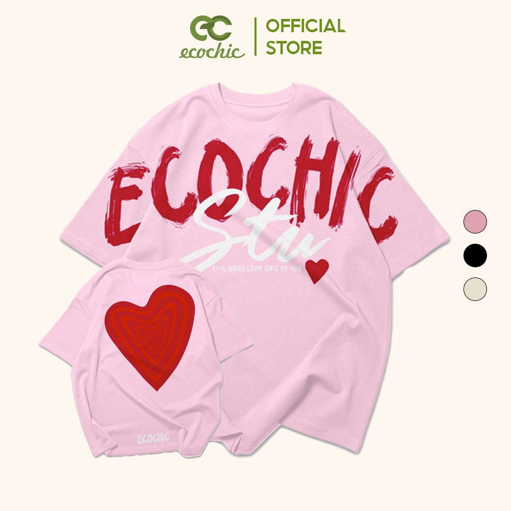 ECOCHIC SIGNATURE T-Shirt Tee Local Brand Genuine Unisex Loose Form Oversize Premium Cotton 100% F206 