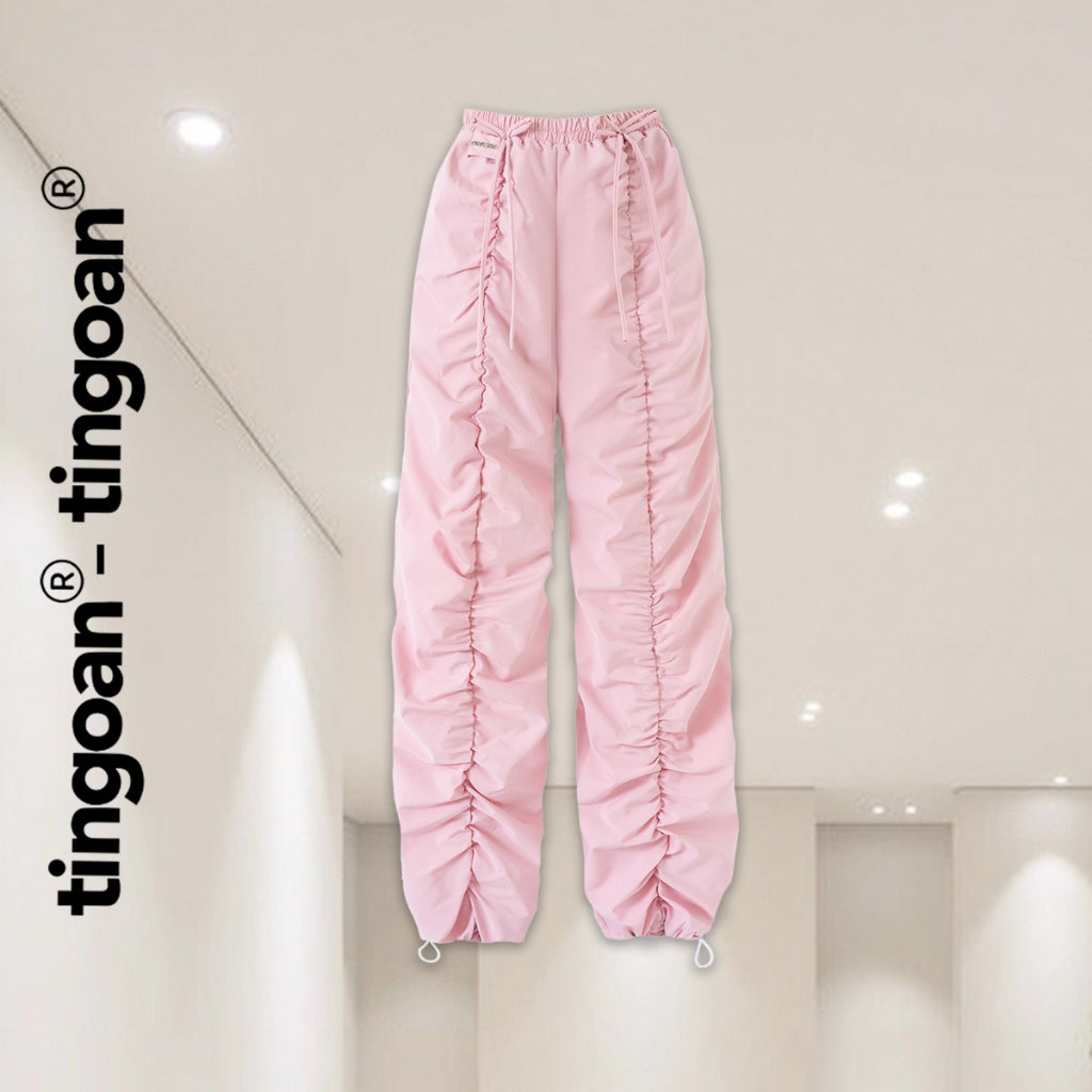 TINGOAN® - Elastic waist pants with 2 pink bows KIMMIE PANTS/PK