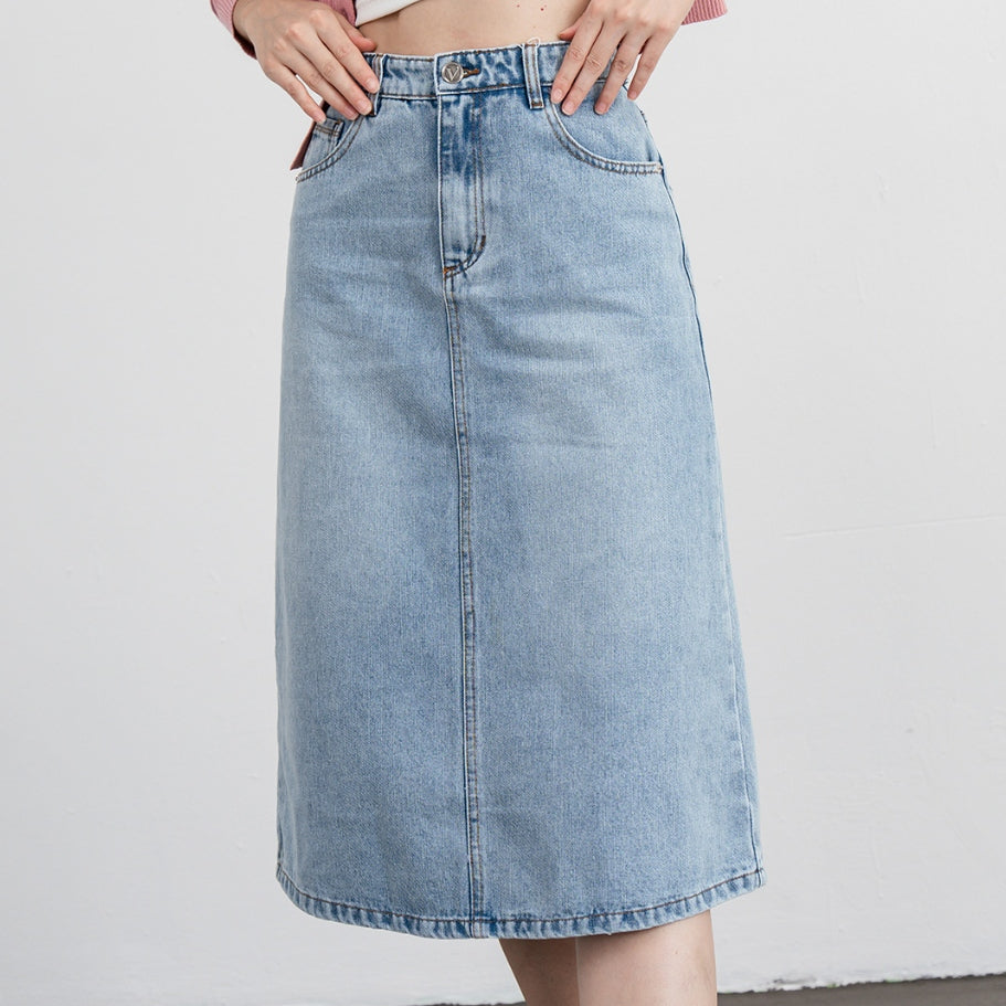 A VIEN TRAN midi jean skirt V62I23Q008