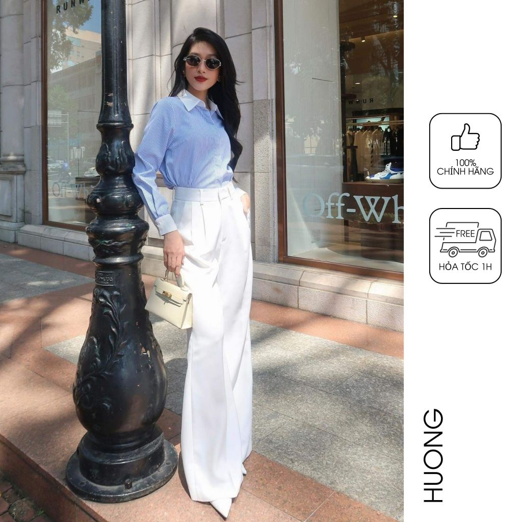 HUONG BOUTIQUE white pleated pants HBQ89