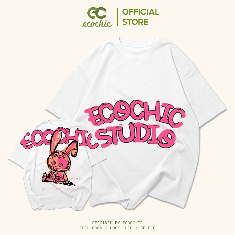 ECOCHIC EMO T-Shirt Tee Local Brand Genuine Unisex Loose Form Oversize Premium Cotton 100% D939 