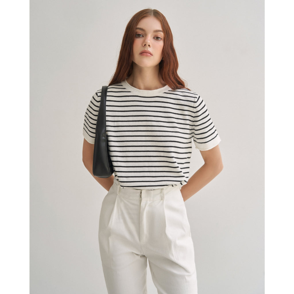 Amé Horizontal Striped Knitted Sweater | 2949 | Lana Official