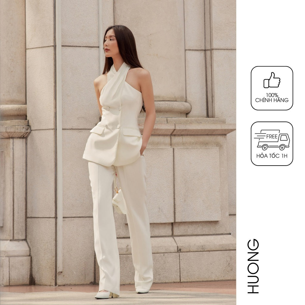 Quần suông trắng Charlotte Trousers HUONG BOUTIQUE HBQ112