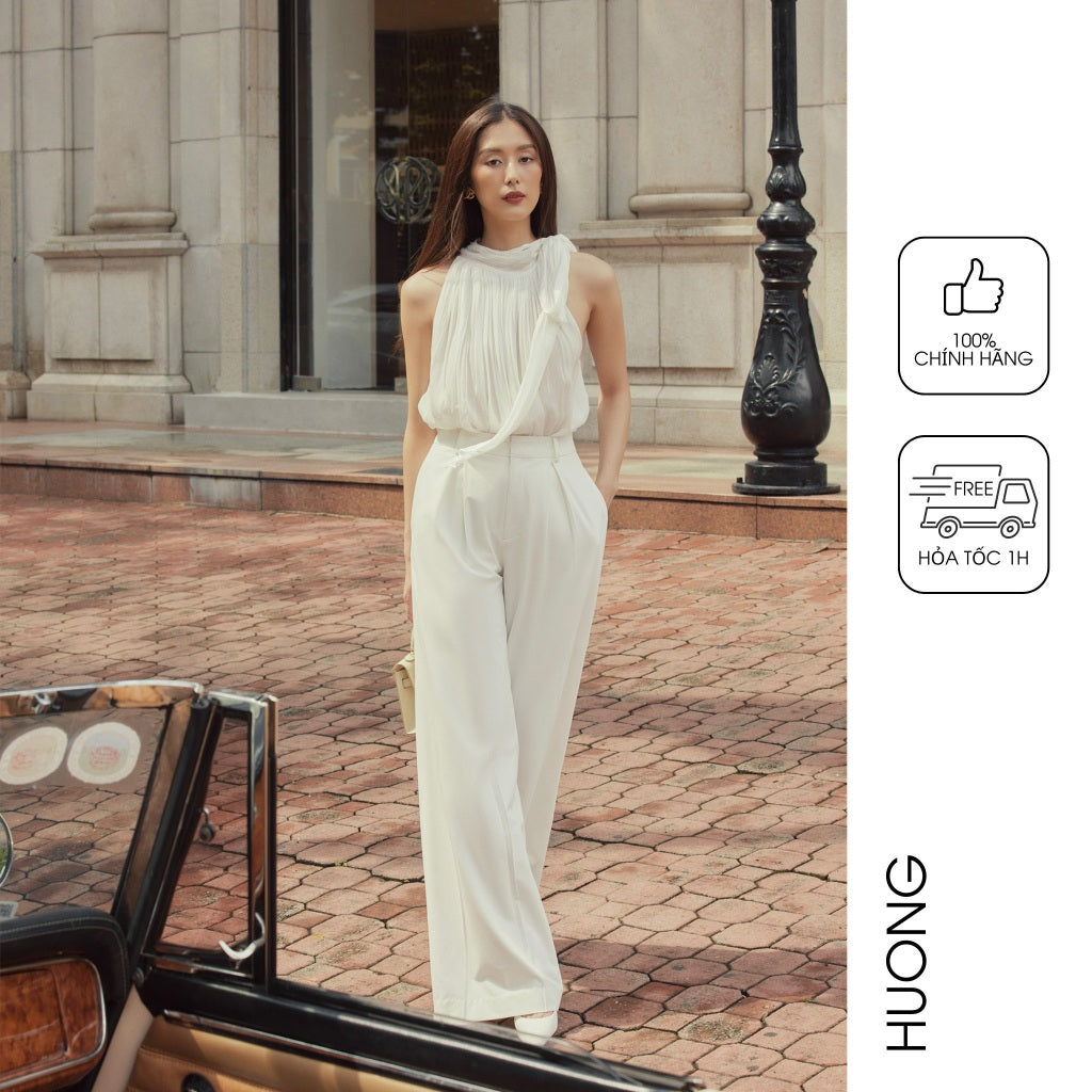 Camila Trousers HUONG BOUTIQUE white pants HBQ114