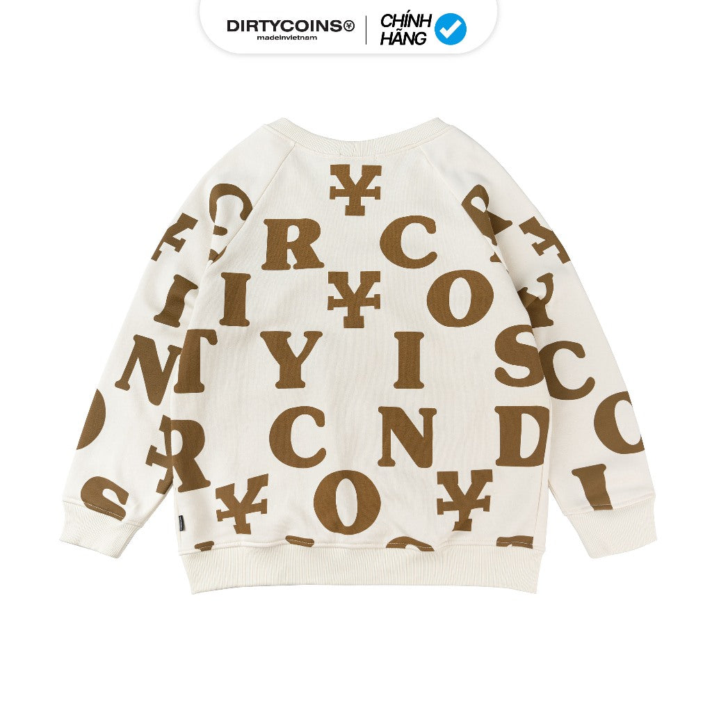 DirtyCoins Print Cardigan - Ivory/Brown