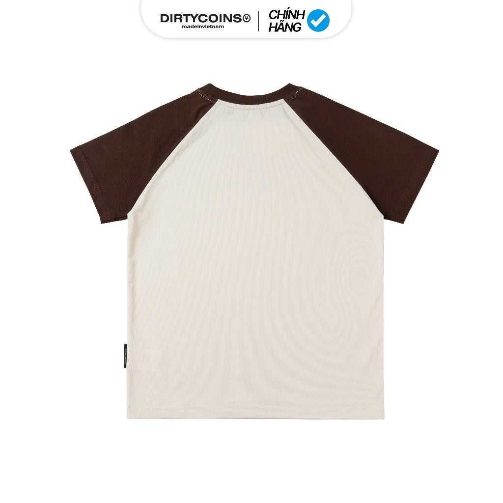 DirtyCoins Puppies Raglan Women T-shirt - Cream/Brown