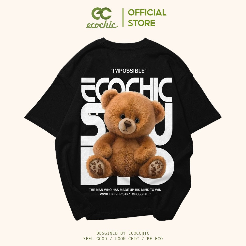 ECOCHIC CUDDLY BEAR Tee Local Brand Authentic Unisex Oversize Premium Cotton 100% F520