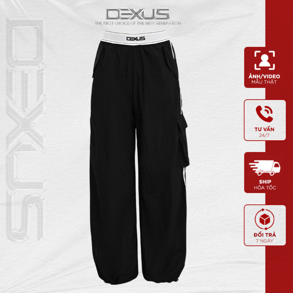 BLACK PEARL PANT Extremely Straight Drawstring Wind Pants_DXQ120322