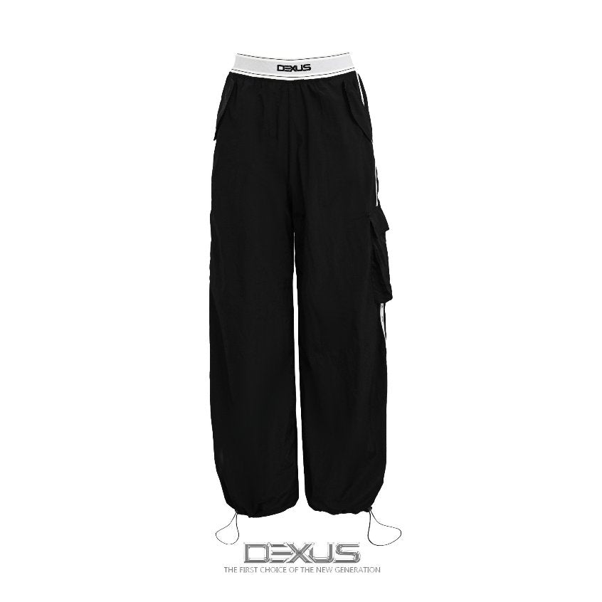 BLACK PEARL PANT Extremely Straight Drawstring Wind Pants_DXQ120322