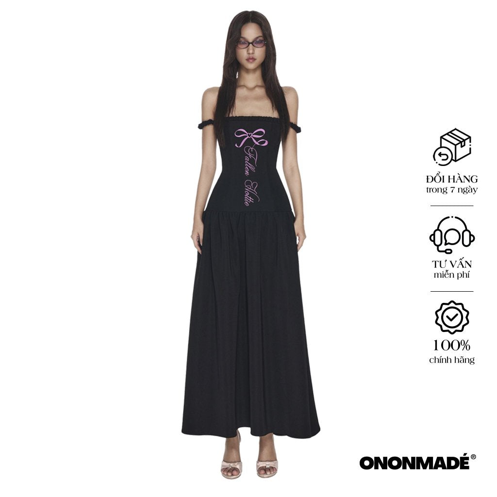 ONONMADE Đầm Dài Hai Dây Trễ Vai Emilia Midi Dress.