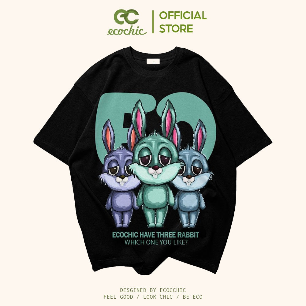 ECOCHIC RABBIT MATE Tee Local Brand Authentic Unisex Oversize Premium Cotton 100% F576