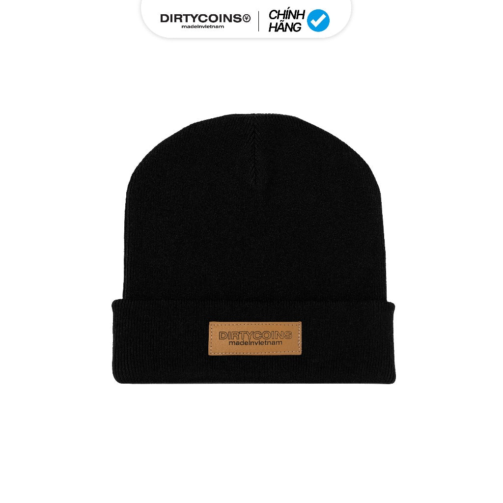 Nón DirtyCoins Leather Patch Beanie