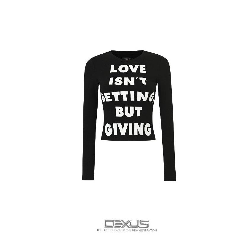 Unique Letter Printed Women's Long-Sleeved T-Shirt_A70620