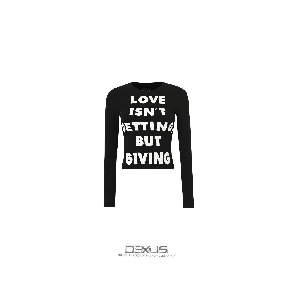 Unique Letter Printed Women's Long-Sleeved T-Shirt_A70620