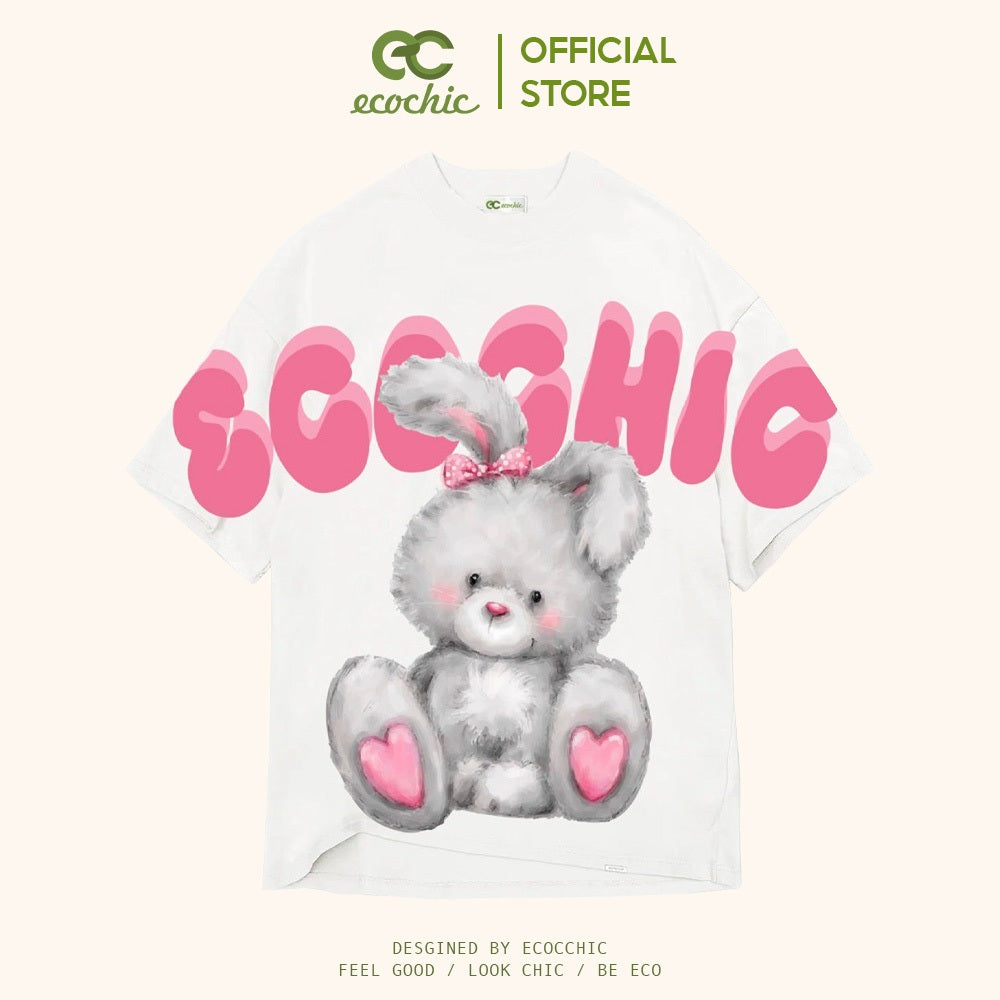 Áo Phông ECOCHIC JINGLE BUNNY Tee Local Brand Chính Hãng Unisex Form Rộng Oversize Premium Cotton 100% F590