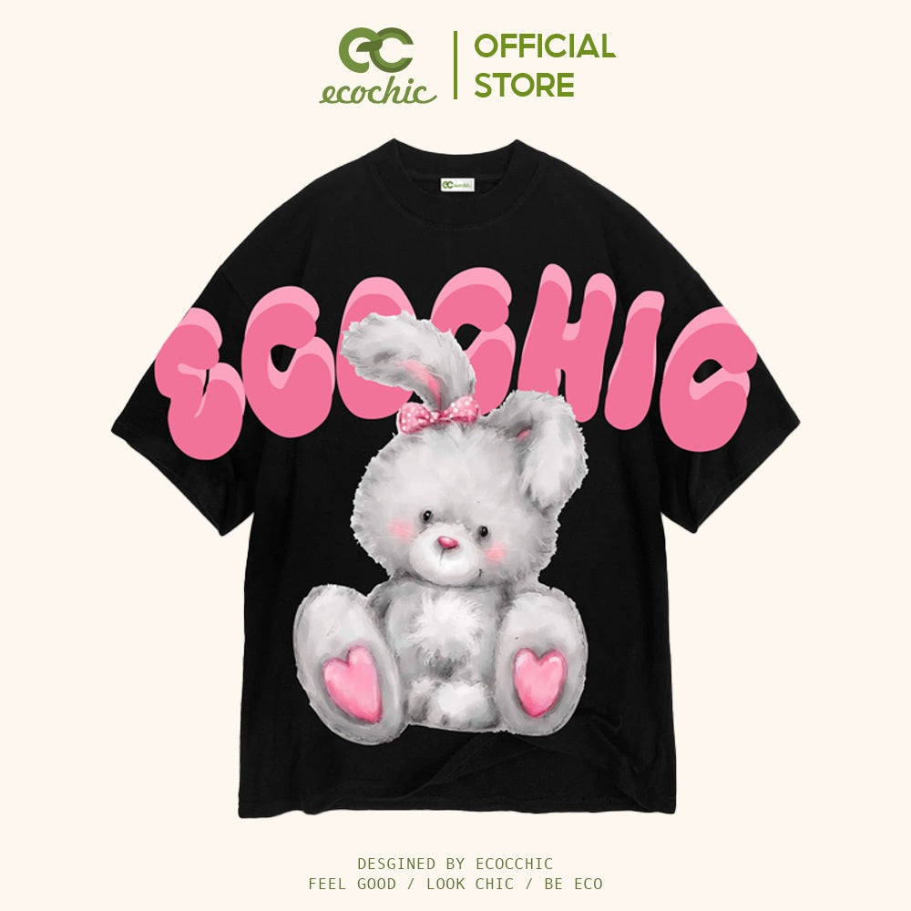 ECOCHIC JINGLE BUNNY T-Shirt Tee Local Brand Genuine Unisex Loose Form Oversize Premium Cotton 100% F590 