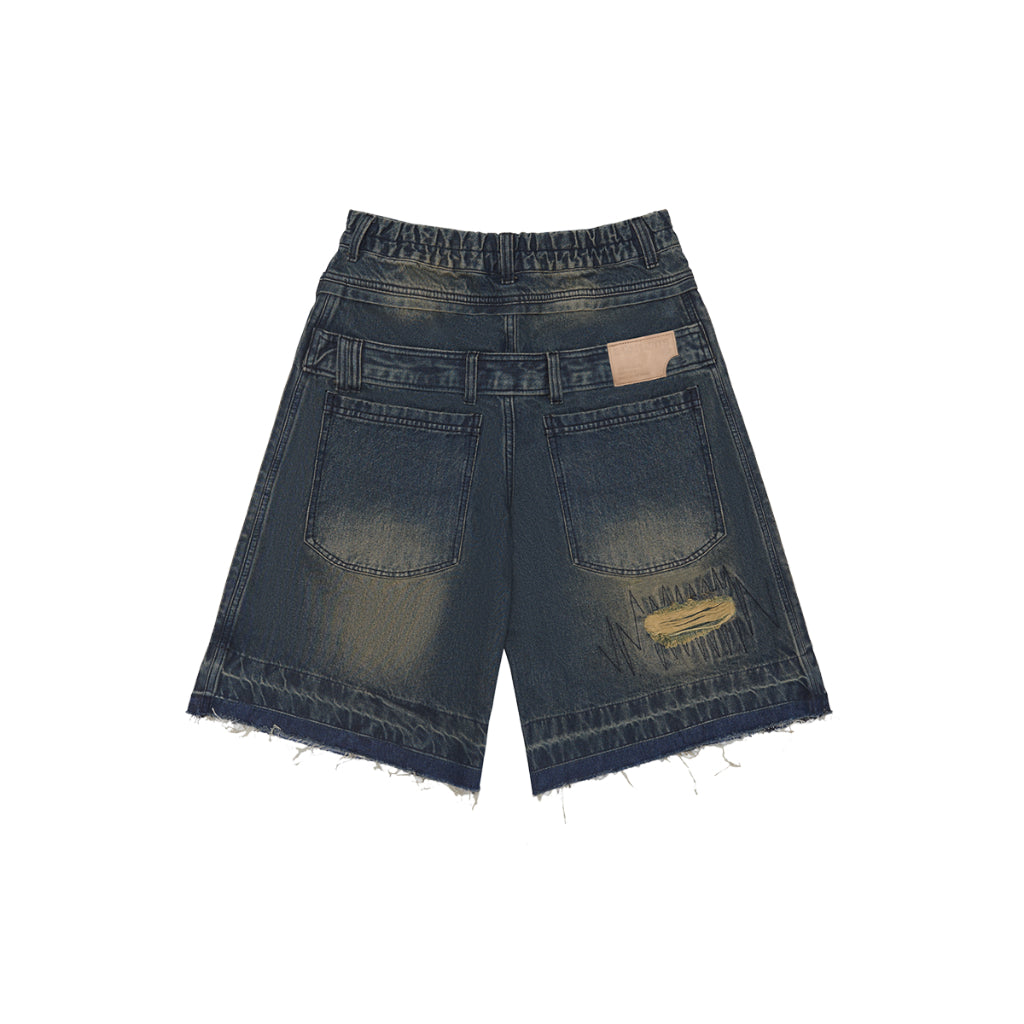 QUẦN DOUBLE DESTROYED BAGGY SHORT - LAZY THINK COLLECTION