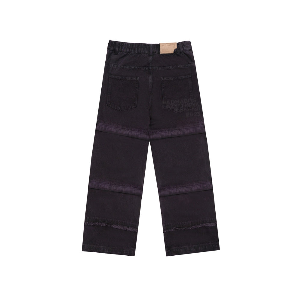 DISTRESS BAD DENIM LABEL PANTS - COLLECTION LAZY THINK